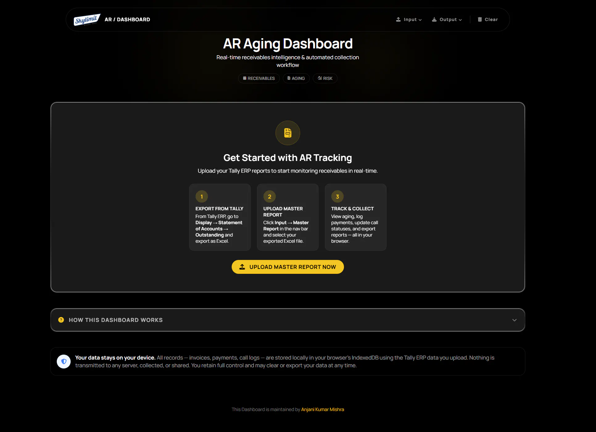 SkyLimit AR Aging Dashboard